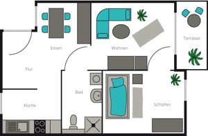 maxi Pflegeservice - 1 ½-Raum-Wohnung