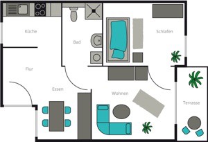 maxi Pflegeservice - 2-Raum-Wohnung